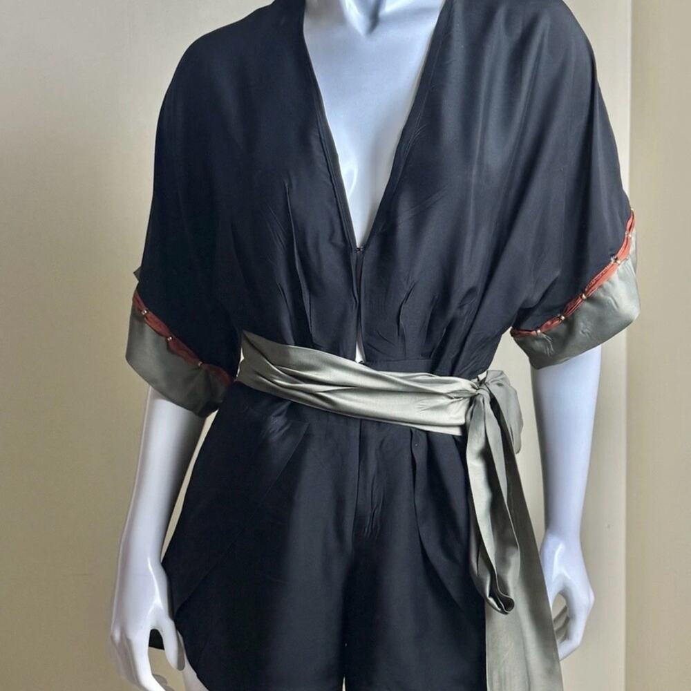 Vix Paula Hermanny black Solid Liz Mini jumper romper wrap 36 2